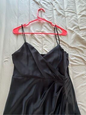 BHLND (Anthropologie) Classic Black Slip Dress with Spaghetti Straps